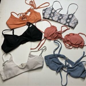 Lot Of 5! Ladies/Juniors SHEIN etc. Bikini Swimsuit Tops; Size Small